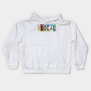 Kansas Local, License Plates Kids Hoodie